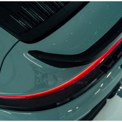 TechArt HighKick Style Rear Spoiler Lid For Porsche 911 Carrera & S 992 992.1 992.2 2019-2028 Partial Visible Dry Carbon Fiber Version