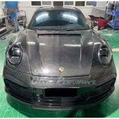 TopCar Stinger Style Dry Carbon Fiber Front Bumper For Porsche 911 Carrera & S & Turbo S 992 992.1 992.2 2019-2028