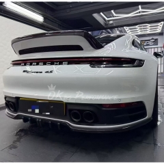 TechArt HighKick Style Rear Spoiler Lid For Porsche 911 Carrera & S 992 992.1 992.2 2019-2028 Partial Visible Dry Carbon Fiber Version