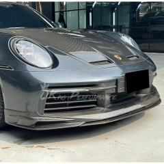 Z007 Style Dry Carbon Fiber Front Lip For Porsche 911 Carrera 992 992.1 2019-2023