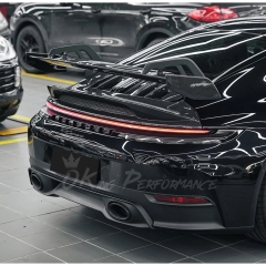 GT3 V2 Style Full Dry Carbon Fiber Rear Spoiler & Engine Cover & Base Lid Set For Porsche 911 Carrera & S 992 992.1 992.2 2019-2028