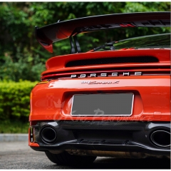 GT3 V2 Style Full Dry Carbon Fiber Rear Spoiler & Engine Cover & Base Lid Set For Porsche 911 Carrera & S 992 992.1 992.2 2019-2028