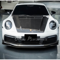 TopCar Style Dry Carbon Fiber Hood Bonnet For Porsche 911 Carrera & S & Turbo S 992 992.1 992.2 2019-2028