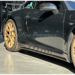 TopCar Style Dry Carbon Fiber Side Skirt For Porsche 911 Carrera & S 992 992.1 992.2 2019-2028