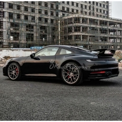 Sport Design Style Dry Carbon Fiber Rear Spoiler Wing With Primered Base Lid For Porsche 911 Carrera & S 992 992.1 992.2 2019-2028