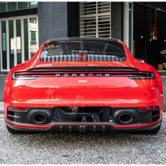 Techart Style Dry Carbon Fiber Rear Diffuser For Porsche 911 Carrera & S 992 992.1 2019-2023