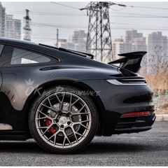 Sport Design Style Dry Carbon Fiber Rear Spoiler Wing With Primered Base Lid For Porsche 911 Carrera & S 992 992.1 992.2 2019-2028