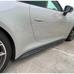 GT3 Style Dry Carbon Fiber Side Skirt For Porsche 911 Carrera & S 992 992.1 992.2 2019-2028