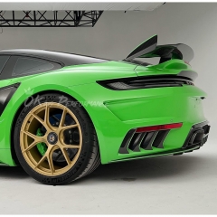 TopCar Style Rear Spoiler Wing & Base Lid & Engine Cover For Porsche 911 Carrera & S 992 992.1 992.2 2019-2028 Partial Visible Dry Carbon Fiber Version