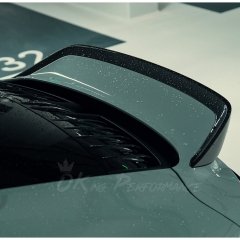 TechArt HighKick Style Rear Spoiler Lid For Porsche 911 Carrera & S 992 992.1 992.2 2019-2028 Partial Visible Dry Carbon Fiber Version