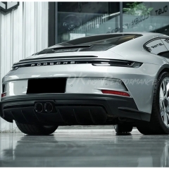 GT3 Style Rear Bumper Assemble For Porsche 911 Carrera & S 992 992.1 2019-2023 Partial Visible Dry Carbon Fiber Version