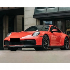 TechArt Style Dry Carbon Fiber Front Lip For Porsche 911 992 Carrera S 2019-2023