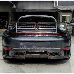 Techart Style Rear Spoiler Wing For Porsche 911 Carrera & S 992 992.1 992.2 2019-2028 Partial Visible Dry Carbon Fiber Version