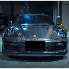 TopCar Stinger Style Dry Carbon Fiber Front Bumper For Porsche 911 Carrera & S & Turbo S 992 992.1 992.2 2019-2028