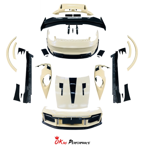Ghost Style Wide Body Kits For Porsche 911 Carrera & S 992 992.1 2019-2023 Partial Visible Dry Carbon Fiber Version