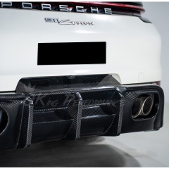 Brabx Style Dry Carbon Fiber Rear Diffuser For Porsche 911 Carrera 992 992.1 2019-2023