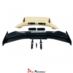 Ghost Style Dry Carbon Fiber Rear Spoiler Wing & Base Lid For Porsche 911 Carrera & S 992 992.1 992.2 2019-2028