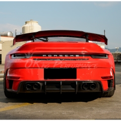 Brabx Style Dry Carbon Fiber Rear Spoiler Wing For Porsche 911 Carrera & S 992 992.1 992.2 2019-2028