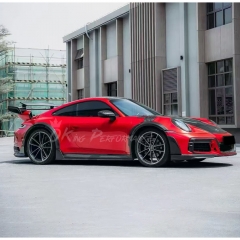 TechArt GTstreet R Style Front Bumper For Porsche 911 Carrera & S & Turbo S 992 992.1 992.2 2019-2028 Partial Visible Dry Carbon Fiber Version