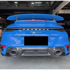 OEM Style Dry Carbon Fiber Rear Diffuser For Porsche 911 Turbo S 992 992.1 2019-2023