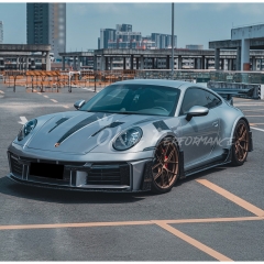 Ghost Style Wide Body Kits For Porsche 911 Carrera & S 992 992.1 2019-2023 Partial Visible Dry Carbon Fiber Version