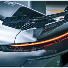Ghost Style Dry Carbon Fiber Rear Spoiler Wing & Base Lid For Porsche 911 Carrera & S 992 992.1 992.2 2019-2028