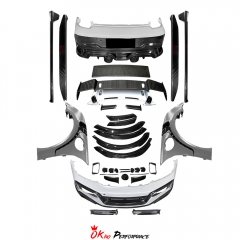 TechArt GTstreet R Style Wide Body Kits For Porsche 911 Carrera & S 992 992.1 2019-2023 Partial Visible Dry Carbon Fiber Version
