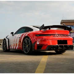 Brabx Style Dry Carbon Fiber Rear Spoiler Wing For Porsche 911 Carrera & S 992 992.1 992.2 2019-2028