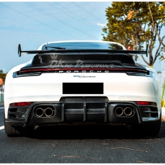 Brabx Style Dry Carbon Fiber Rear Diffuser For Porsche 911 Carrera 992 992.1 2019-2023