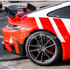 Brabx Style Dry Carbon Fiber Rear Spoiler Wing For Porsche 911 Carrera & S 992 992.1 992.2 2019-2028