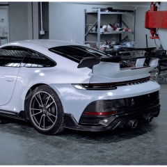 TechArt GTstreet R Style Front Bumper For Porsche 911 Carrera & S & Turbo S 992 992.1 992.2 2019-2028 Partial Visible Dry Carbon Fiber Version