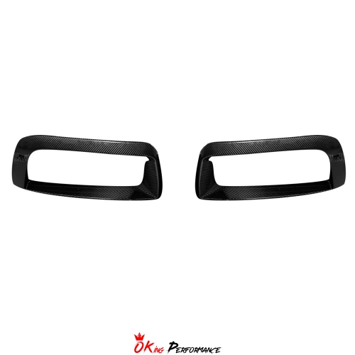 Brabx Style Dry Carbon Fiber Front Bumper Side Vents Trim For Porsche 911 Carrera 992 992.1 2019-2023