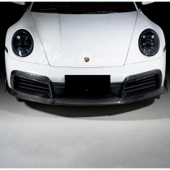 Brabx Style Dry Carbon Fiber Front Bumper Side Vents Trim For Porsche 911 Carrera 992 992.1 2019-2023