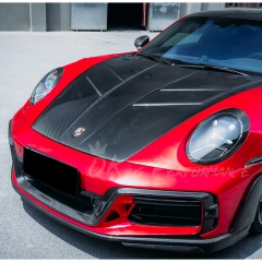 TechArt GTstreet R Style Front Bumper For Porsche 911 Carrera & S & Turbo S 992 992.1 992.2 2019-2028 Partial Visible Dry Carbon Fiber Version