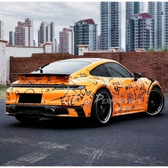 Dakar Style Dry Carbon Fiber Rear Spoiler Wing & Primer Base Lid For Porsche 911 Carrera & S 992 992.1 992.2 2019-2028