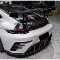 Keyvany Style Rear Bumper For Porsche 911 Carrera & S 992 992.1 2019-2023 Partial Visible Dry Carbon Fiber Version