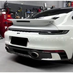 Dakar Style Dry Carbon Fiber Rear Spoiler Wing & Primer Base Lid For Porsche 911 Carrera & S 992 992.1 992.2 2019-2028