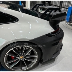 992.2 GT3 Style Rear Spoiler & Base Lid & Engine Cover For Porsche 911 Carrera & S 992 992.1 992.2 2019-2028 Raw Dry Carbon Fiber Version