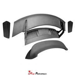 992.2 GT3 Style Rear Spoiler & Base Lid & Engine Cover For Porsche 911 Carrera & S 992 992.1 992.2 2019-2028 Raw Dry Carbon Fiber Version
