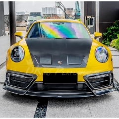 CMST Style Dry Carbon Fiber Front Bumper Vents Trim For Porsche 911 Carrera S 992 992.1 2019-2023