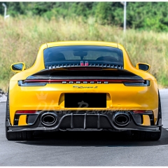 CMST Style Dry Carbon Fiber Rear Diffuser For Porsche 911 Carrera S 992 992.1 2019-2023