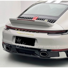 Sport Classic Style Dry Carbon Fiber High Kick Rear Spoiler Wing For Porsche 911 Carrera & S 992 992.1 992.2 2019-2028