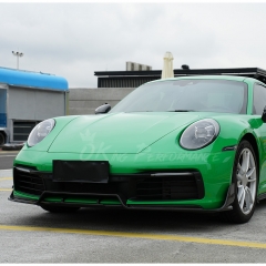 OKing Style Dry Carbon Fiber Front Lip For Porsche 911 Carrera 992 992.1 2019-2023