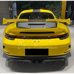 992.2 GT3 Style Rear Spoiler & Base Lid & Engine Cover For Porsche 911 Carrera & S 992 992.1 992.2 2019-2028 Raw Dry Carbon Fiber Version