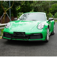 OKing Style Dry Carbon Fiber Front Lip For Porsche 911 Carrera 992 992.1 2019-2023