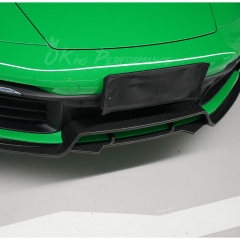 OKing Style Dry Carbon Fiber Front Lip For Porsche 911 Carrera 992 992.1 2019-2023
