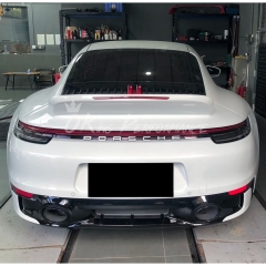 Sport Classic Style Dry Carbon Fiber High Kick Rear Spoiler Wing For Porsche 911 Carrera & S 992 992.1 992.2 2019-2028