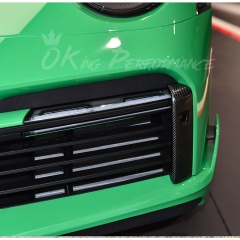 OEM Style Dry Carbon Fiber Front Bumper Trim For Porsche 911 Turbo S 992 992.1 2019-2023