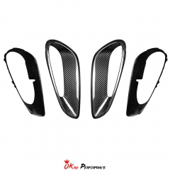 OEM Style Dry Carbon Fiber Rear Side Air Vents For Porsche 911 Turbo S 992 992.1 992.2 2019-2028