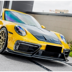 CMST Style Dry Carbon Fiber Front Bumper Vents Trim For Porsche 911 Carrera S 992 992.1 2019-2023